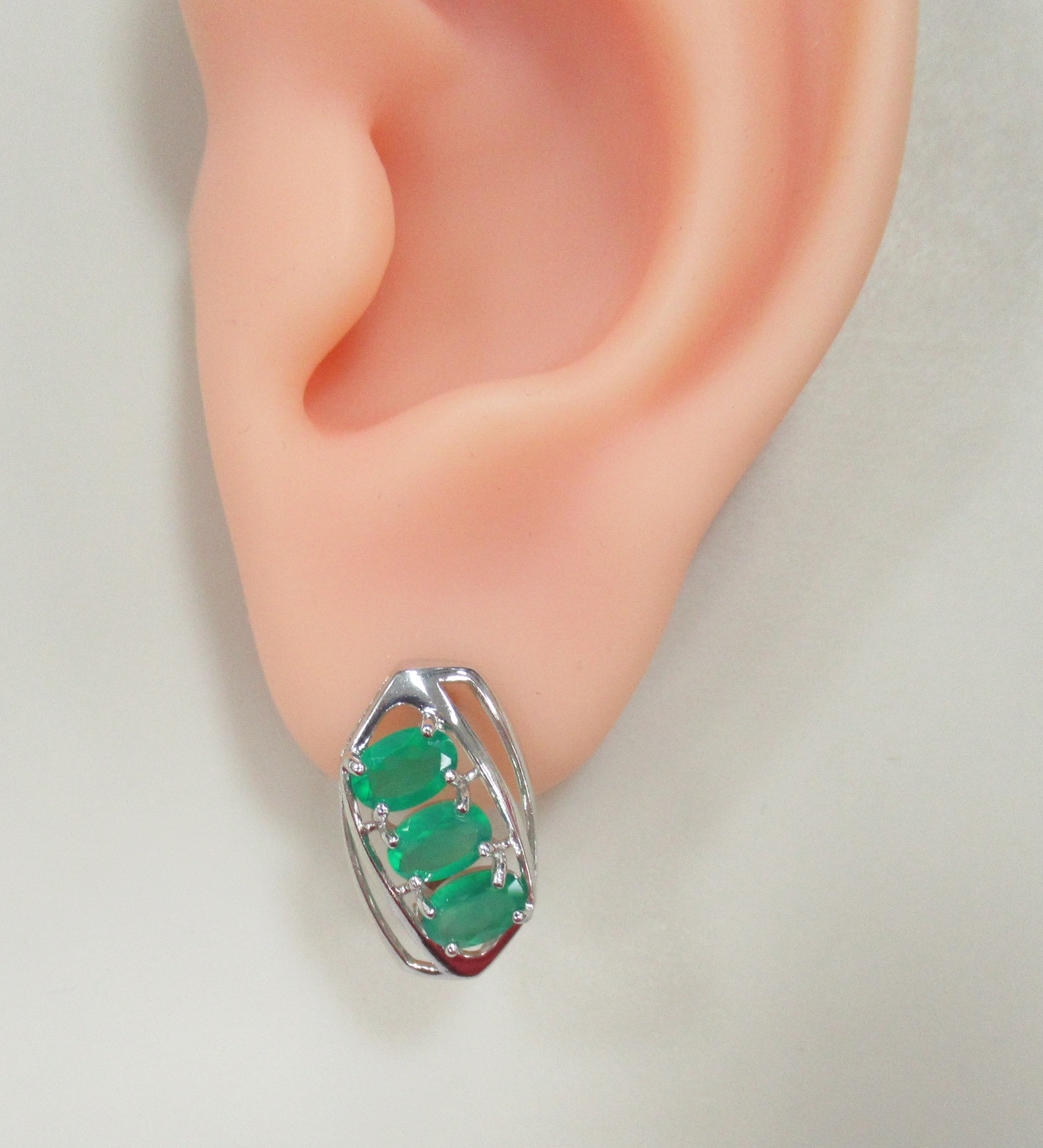 Серебряные серьги с агатами